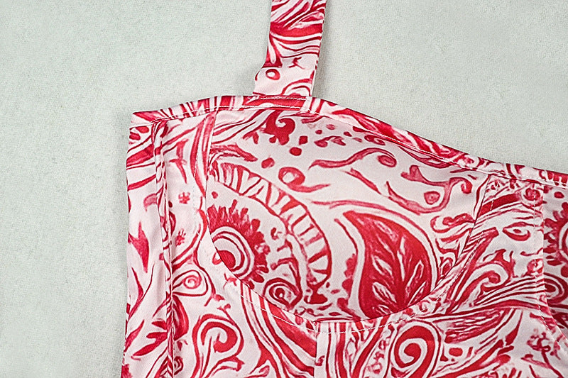 Backless Halter Two-Piece Set