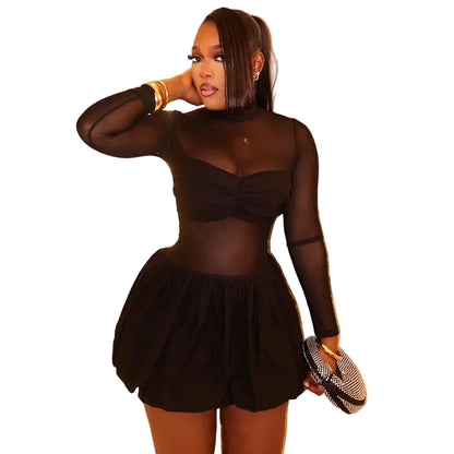 See Through Mini Dress