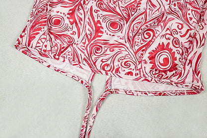 Backless Halter Two-Piece Set