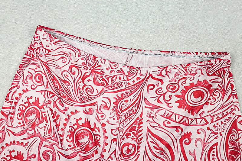 Backless Halter Two-Piece Set