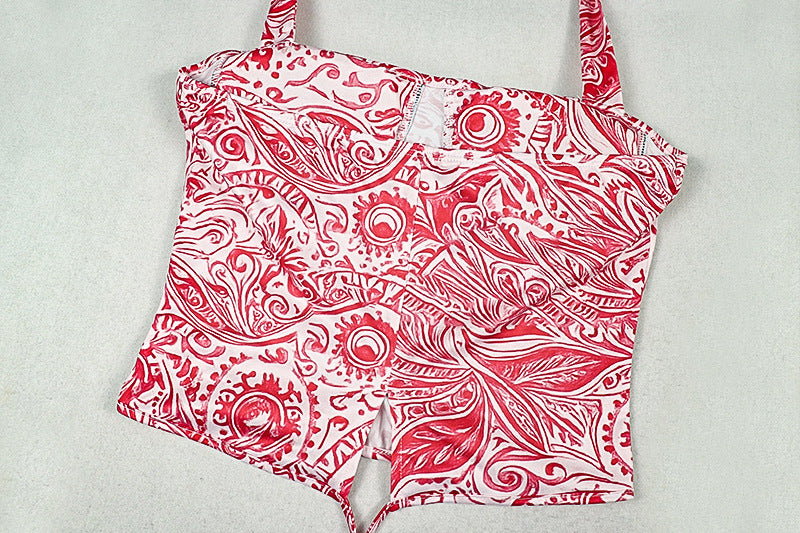 Backless Halter Two-Piece Set